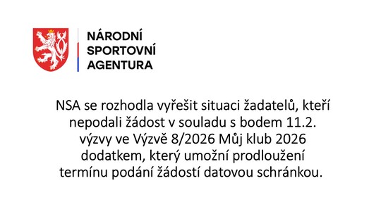 Můj klub 2026 dodatek Můj klub 2026 dodatek